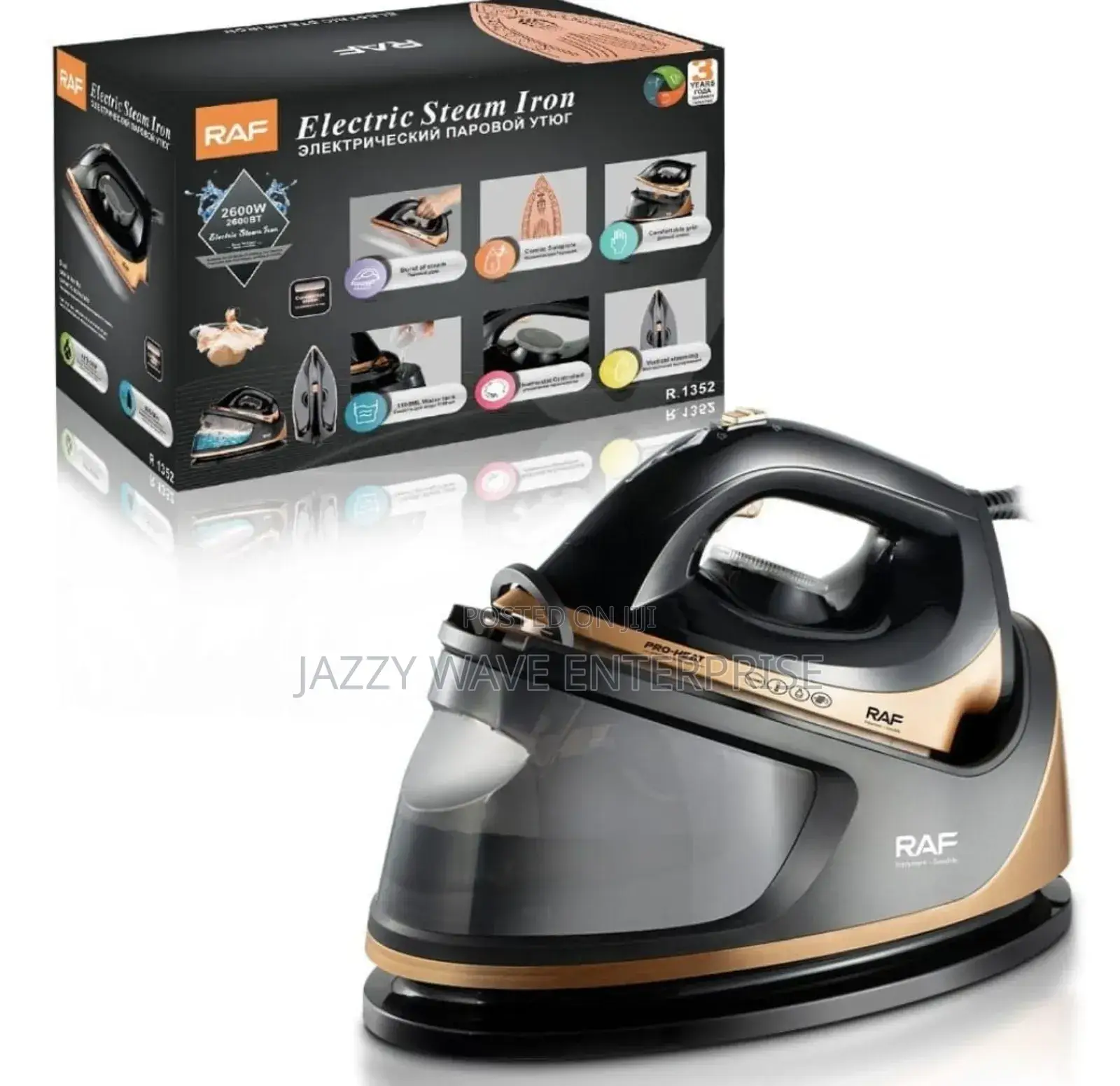Raf Steam Iron With Base