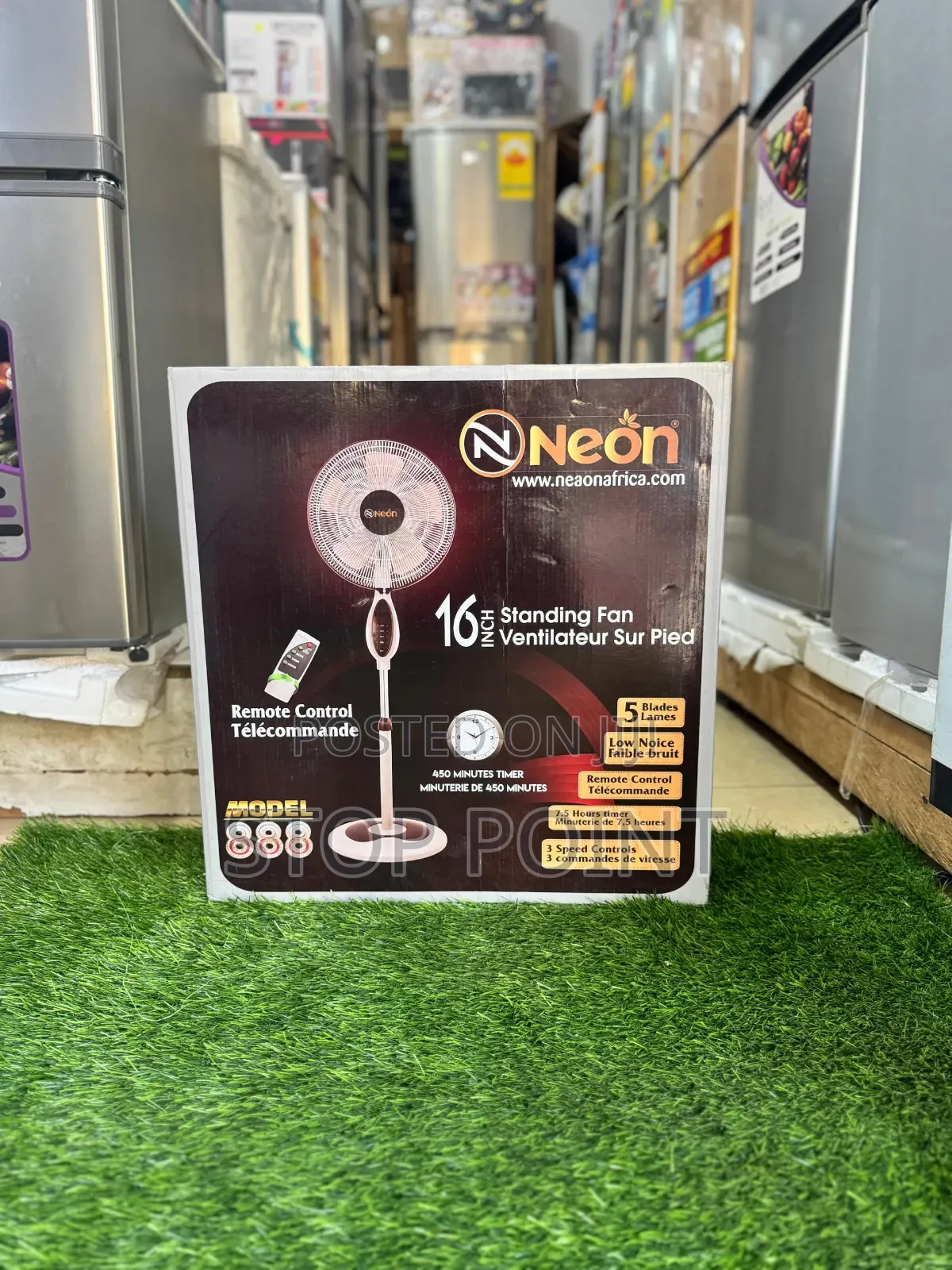 16 Inch Neon Remote Standing Fan