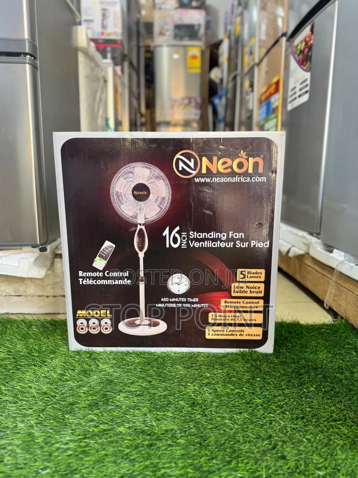 16 Inch Neon Remote Standing Fan