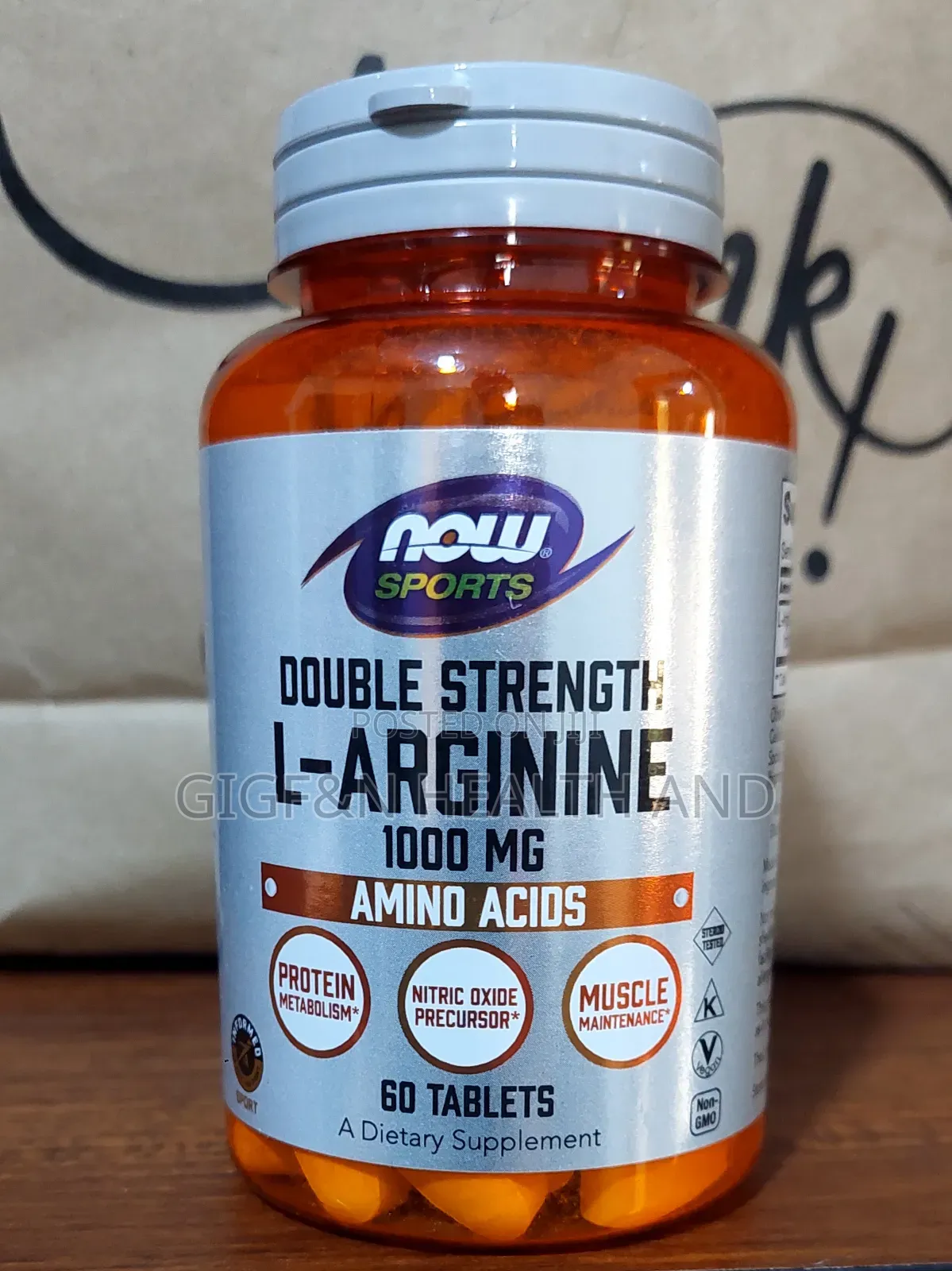 Now Foods, L-Arginine, 1000mg, 60 Tablets (Nitric Oxide, Blood Flow)