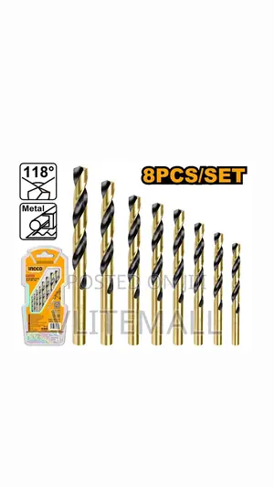 8 Pcs Hss Twist Drill Bits Set Akdb0801