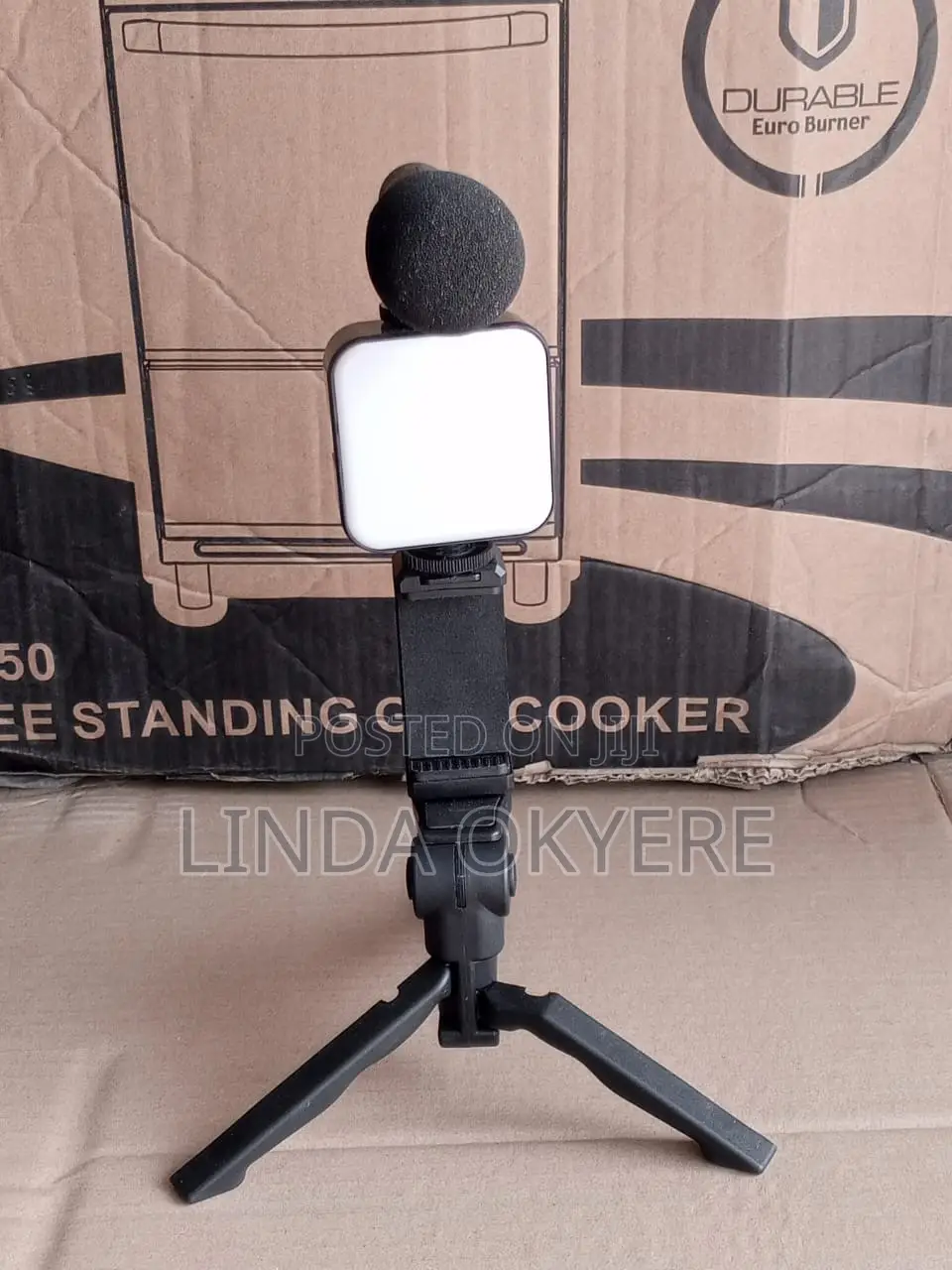 Video Maker Mini Tripod Stand Fill Light With Microphone Vlog Kit-01lm