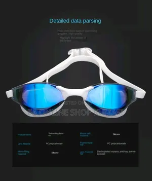 Glide Mirrored Antifog Professional Swimming Goggles.