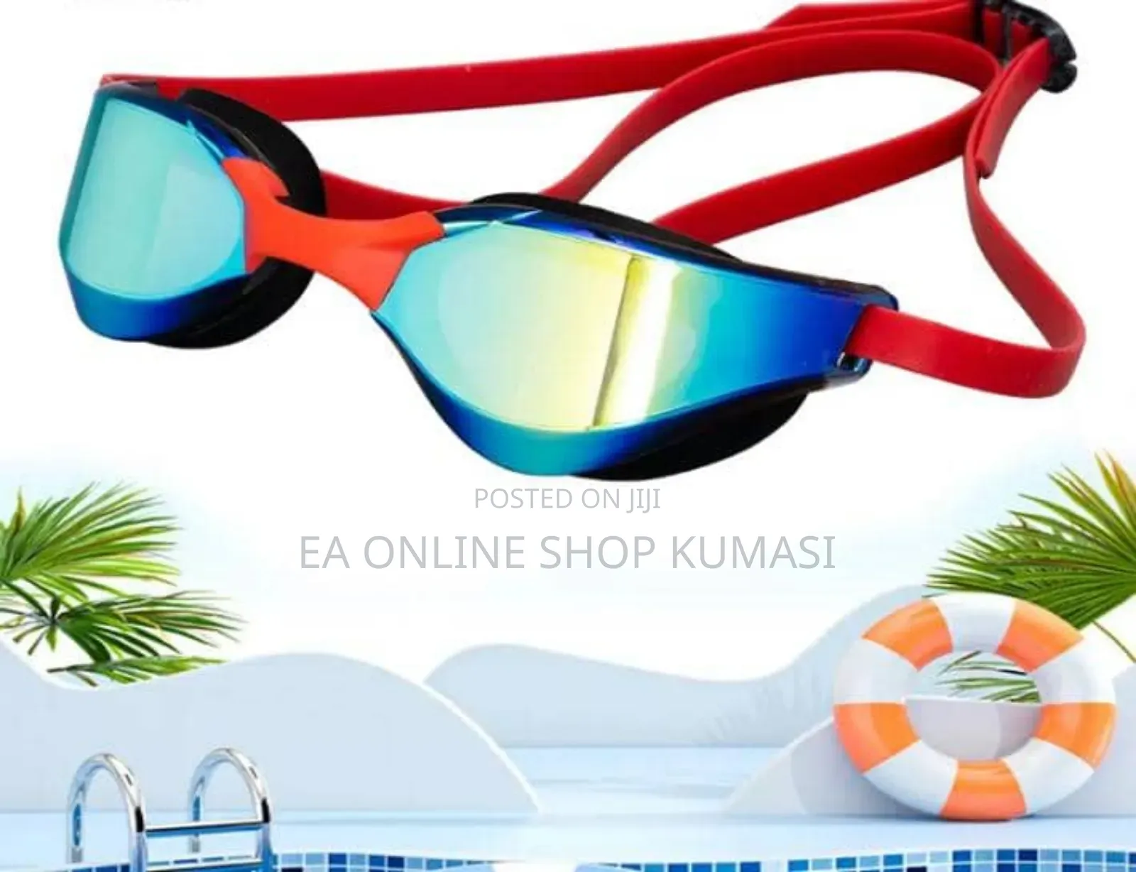 Glide Mirrored Antifog Professional Swimming Goggles.