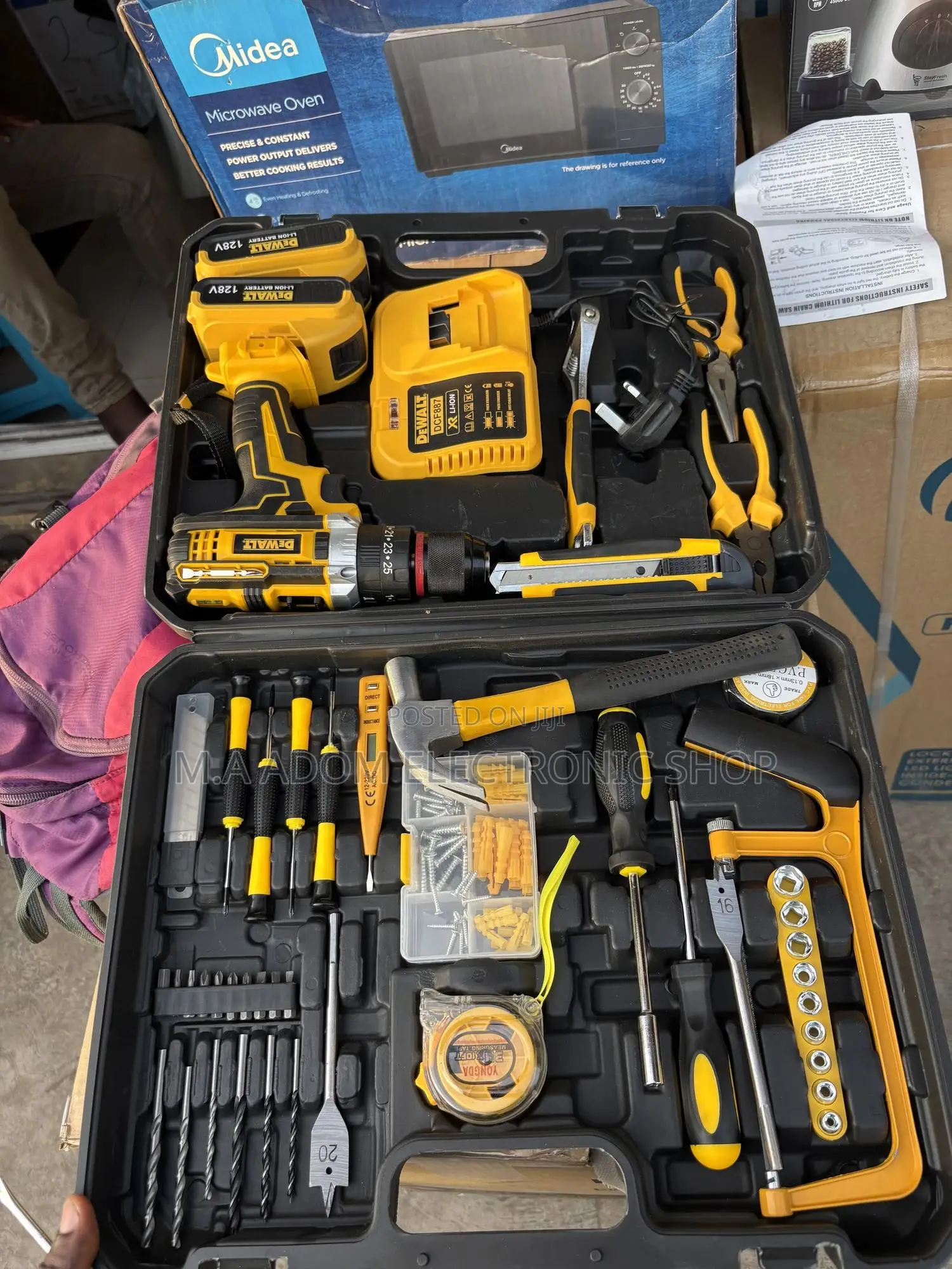 Dewalt Tool Box Full Set With Cordless Drilling Machine