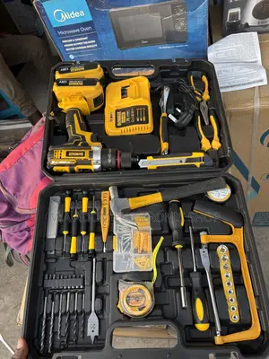 Dewalt Tool Box Full Set With Cordless Drilling Machine
