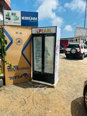 Durable Display Fridge Pearl Electric Two Doors Glass Door