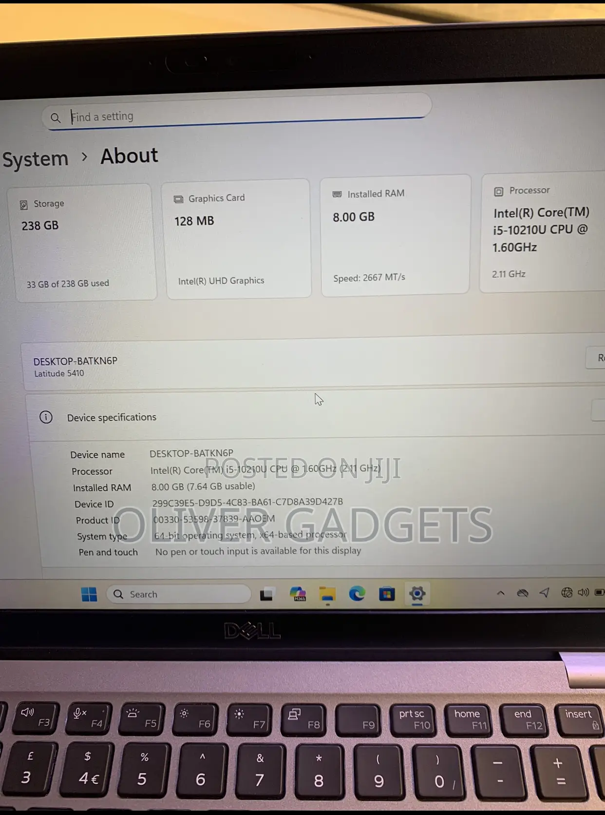 Laptop Dell Latitude 5410 8GB Intel Core i5 SSD 256GB