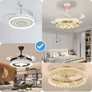 Fan With Light (Retractable Blade)