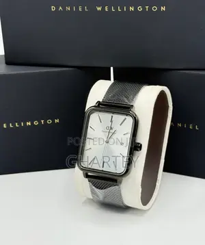 Rectangular Stainless Dial Mesh Strap Daniel Wellington Unisex Watch