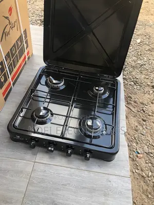 Durable Steel 4-Burner Gas Cooker Perfect for Home Outdoor Use
