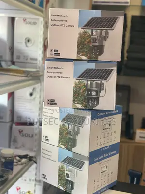 Solar CCTV Camera With 2 Lens 8mp 4g