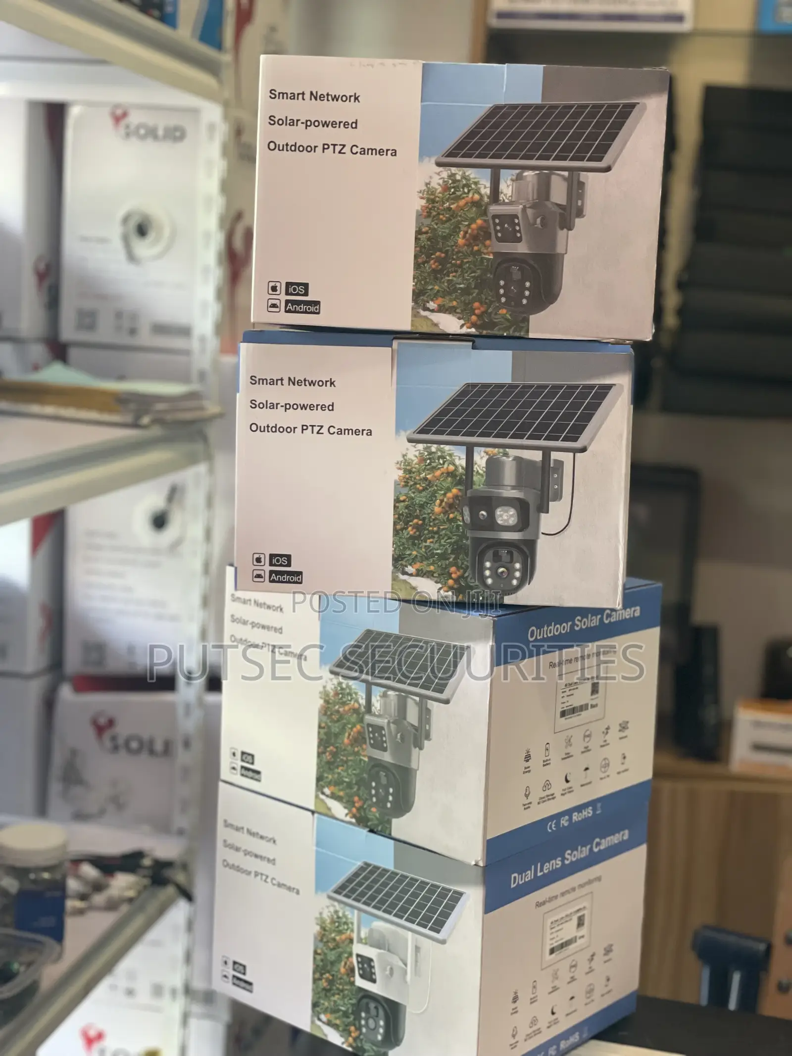 Solar CCTV Camera With 2 Lens 8mp 4g