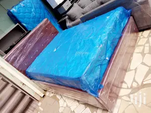 Wine Colored Double Bed With Matress.Free Delivery