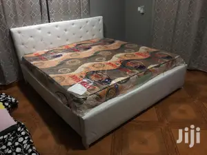 Another White King-size Bed With Matress . Free Delivery