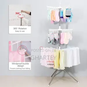 Multi-Tier Tripod Clothes Drying Rack –Spacesaving Indoor Laundrystand