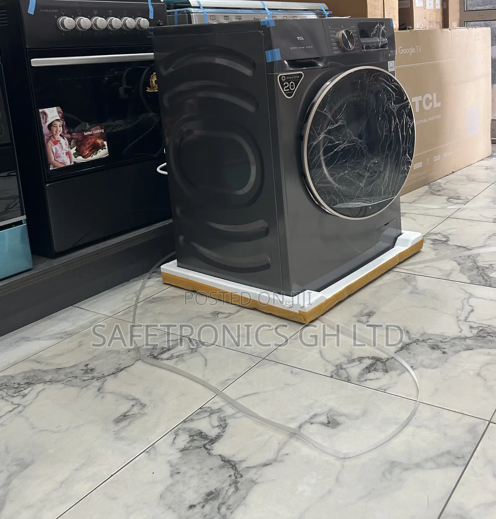 Super Fast Frontload 8kg Grey TCL Fully Automatic Washer