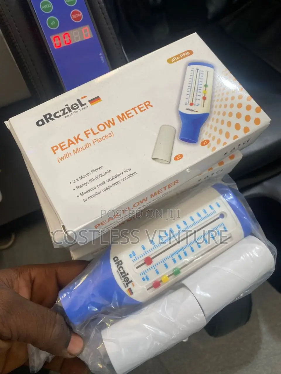 Arcziel Peak Flow Meter (With Mouth Pieces)