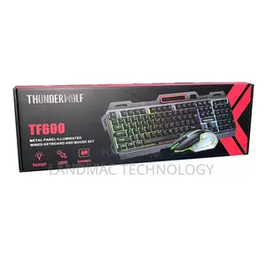 Wolf Tf-600 Keyboard and Mouse Set Metal Plate Desktop Computer Game