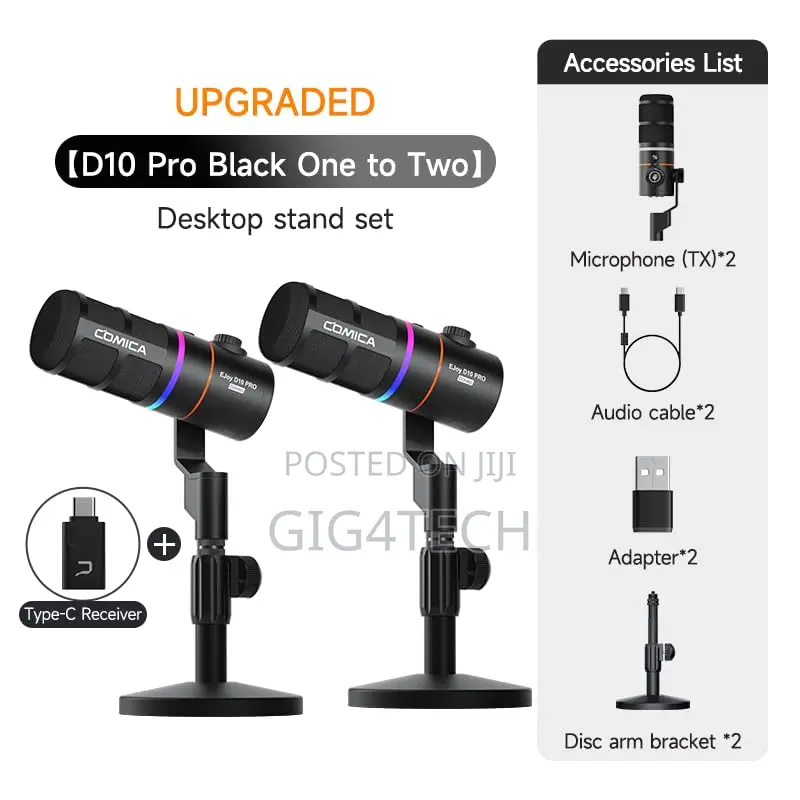 Comica Ejoy D10 Pro Combo 2 Microphones Podcast and Live Streaming