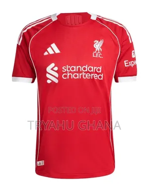 Premium Liverpool 2025/26 Home Jersey - Shop At Tryahu Now