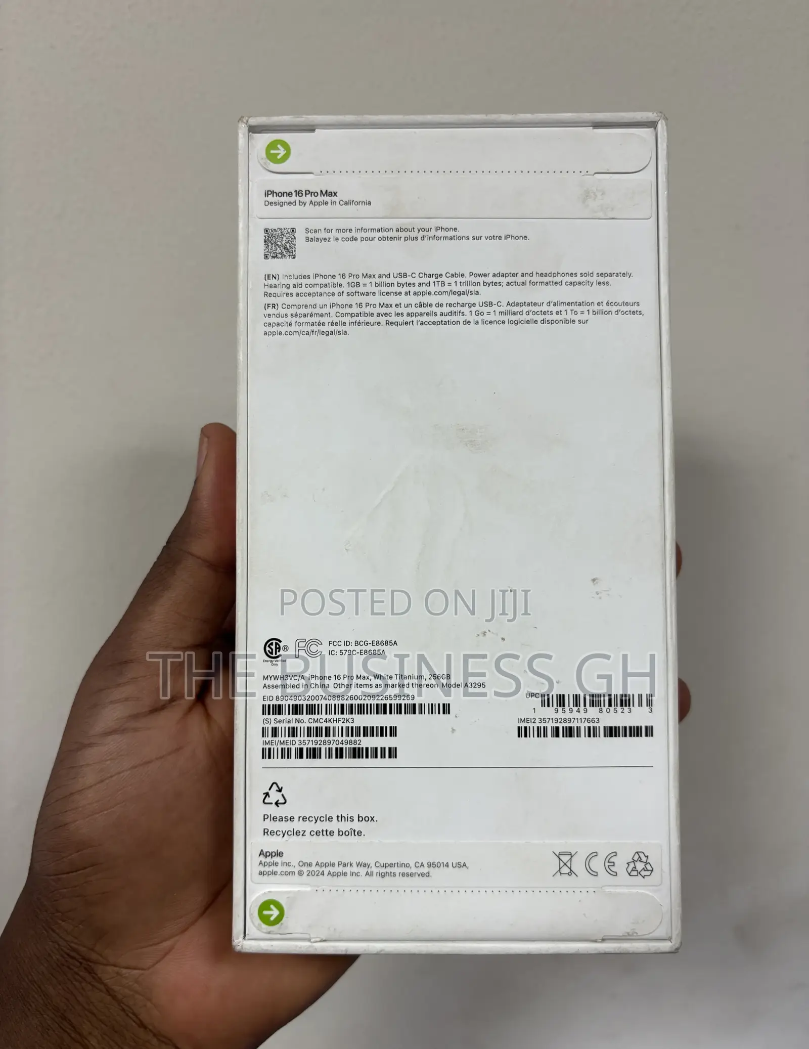 New Apple iPhone 16 Pro Max 256 GB Black