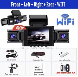 Dash Cam Dashcam 4 Way(4 Views) Inbuilt Wifi