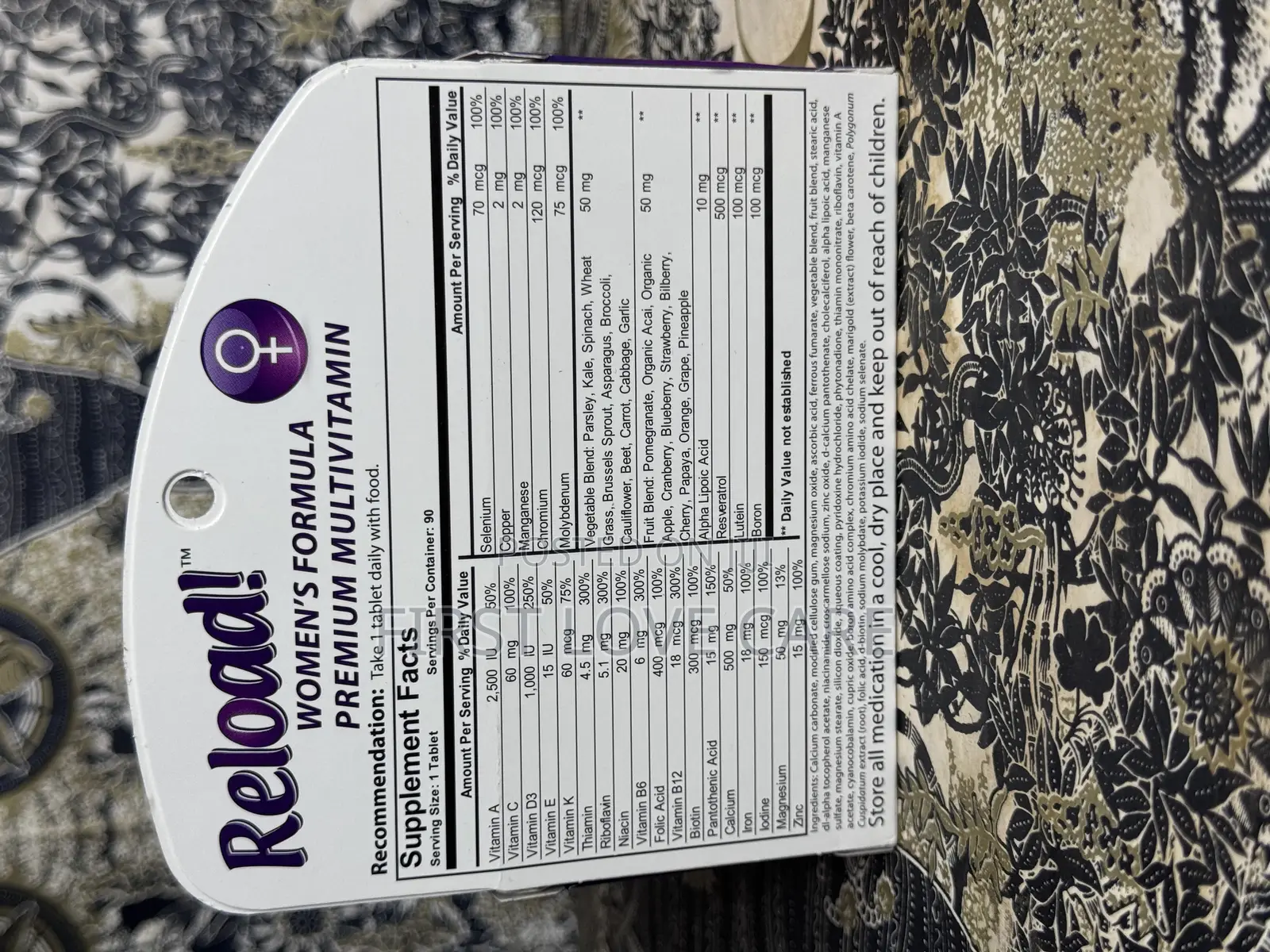 Reload Women's Formula 90 Tablet