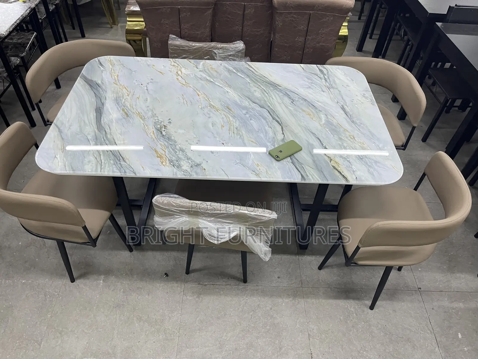 Quality 6 Seater Marble Dining Table