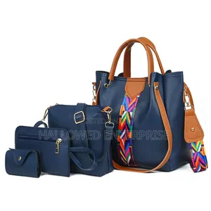 High Quality Leather Pu Handbag 4pcs in 1set