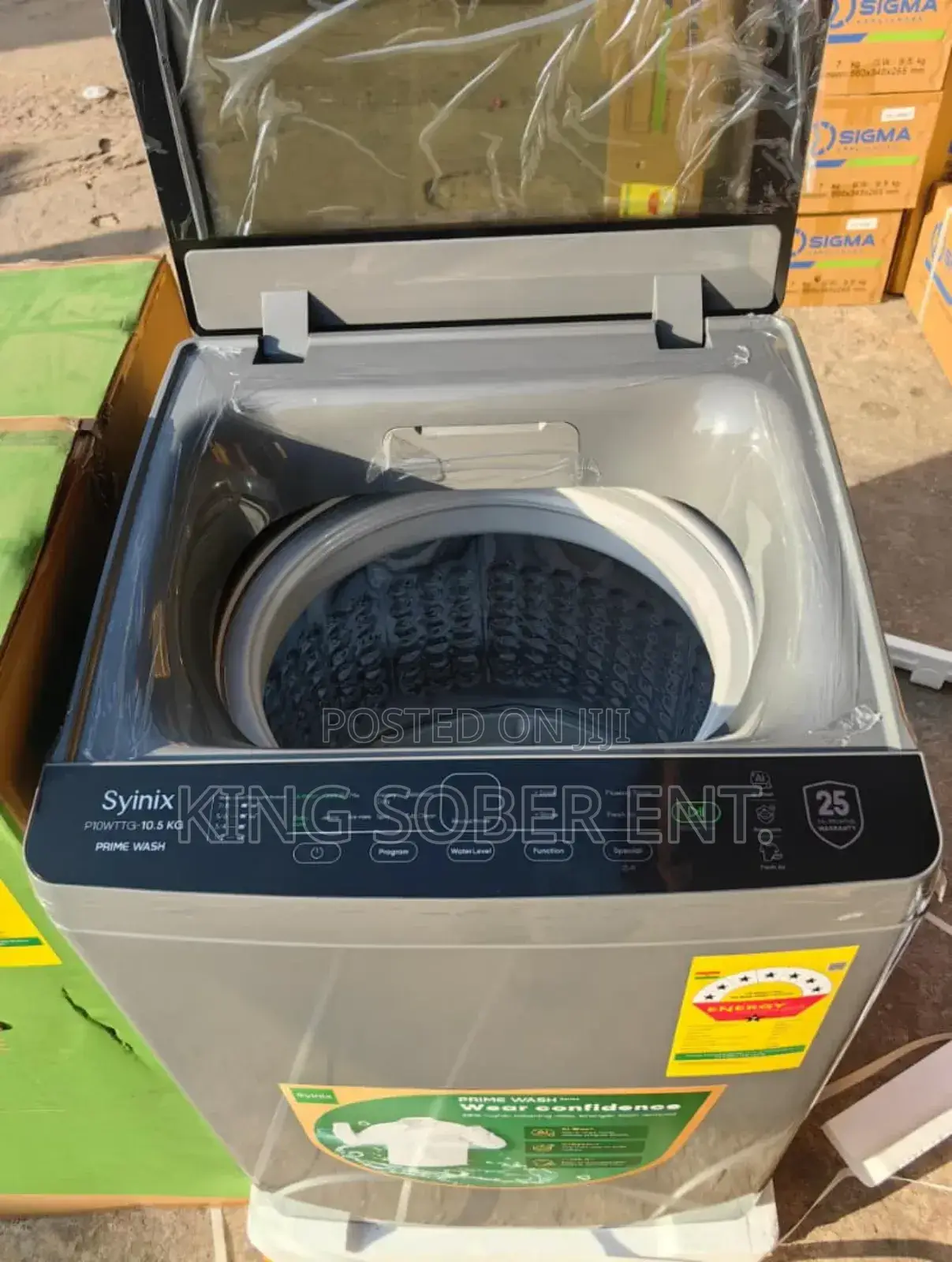 * New Syinix 10.5kg Fully Automatic Washing Machine. 3700gh