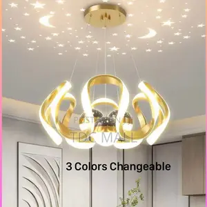 Luxury Golden Hanging Chandelier With Stars