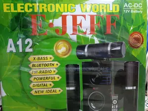 E Jeff A12 Electronic World Fm-Radio/Bluetooth Speakers(Black Color)