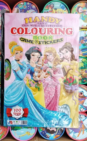 Handy Colouring Book With 100 Stickers