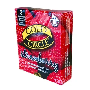 Gold Circle Condom 3's - Strawberry