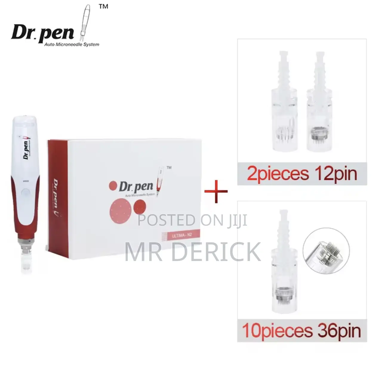 Dr. Pen Ultima N2-W With 12 PCS Cartridges Pmu Machine Micro Needles