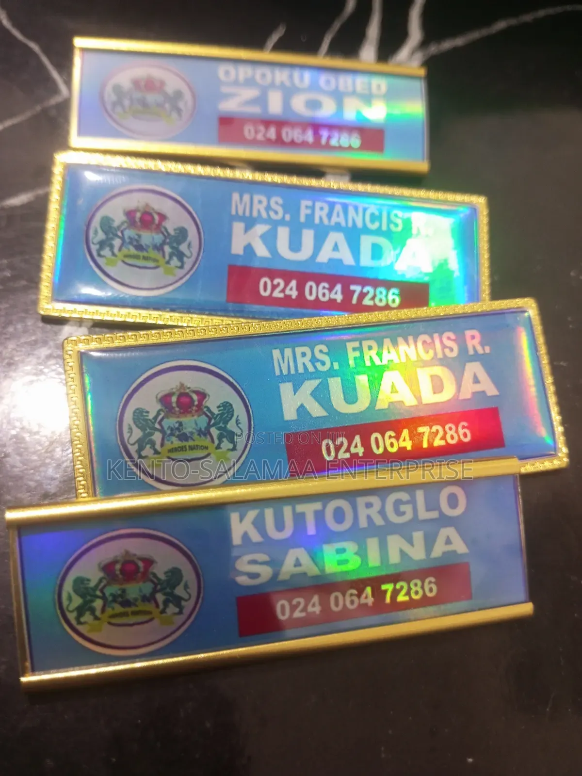 Premium Crystal Name Tag