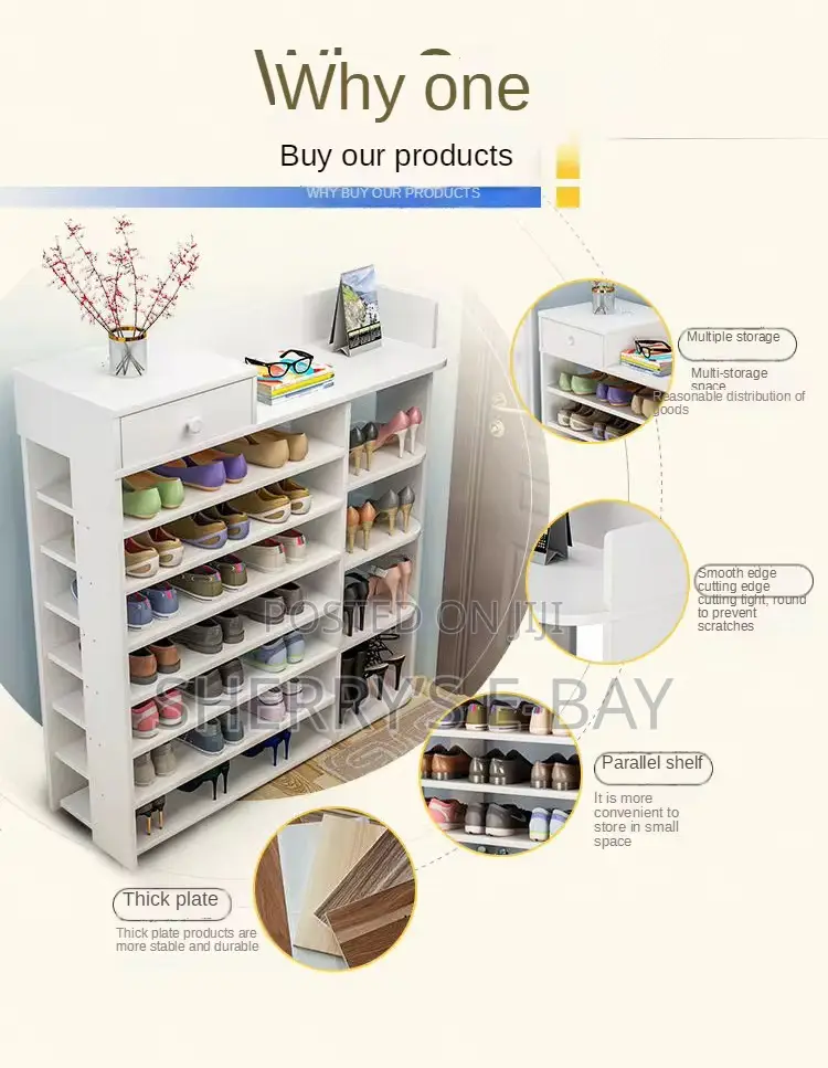 Wooden 7 Tiers Shoes Rack