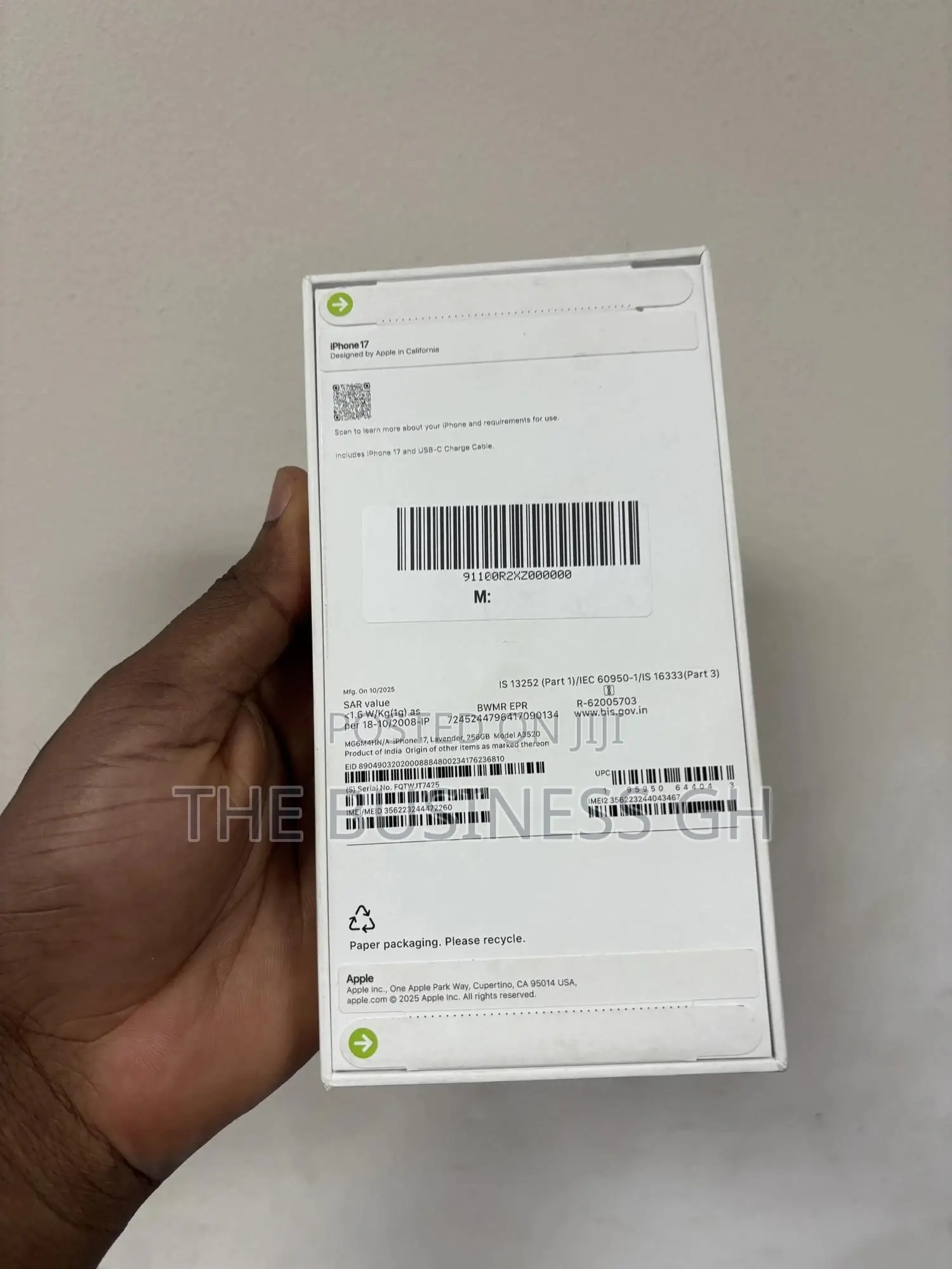 New Apple iPhone 17 256 GB Green