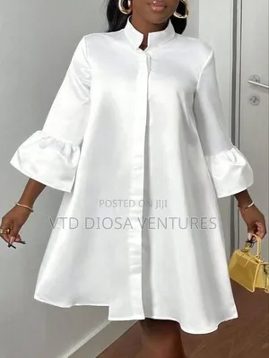 Silky Satin Shirt Dress