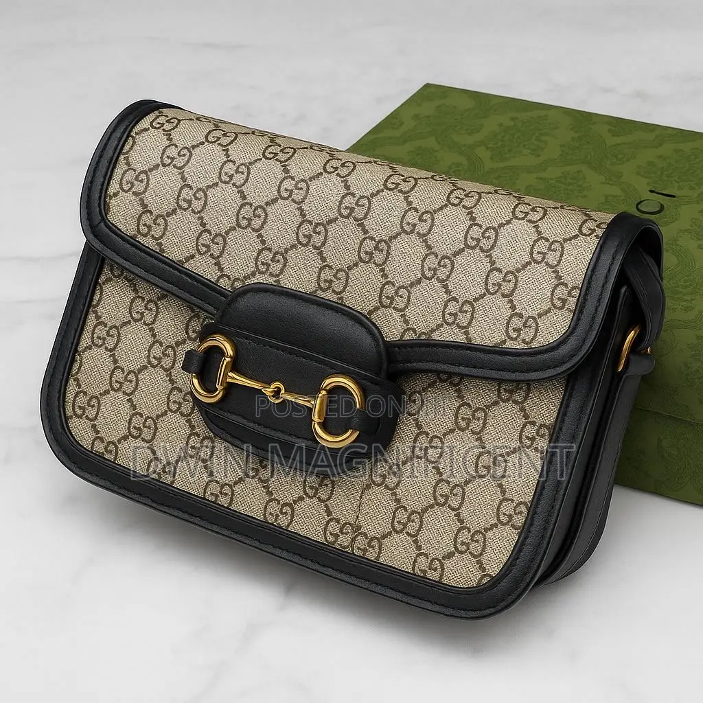 Gucci 1955 Horsebit Shoulder Bag in Gg Supreme Canvas