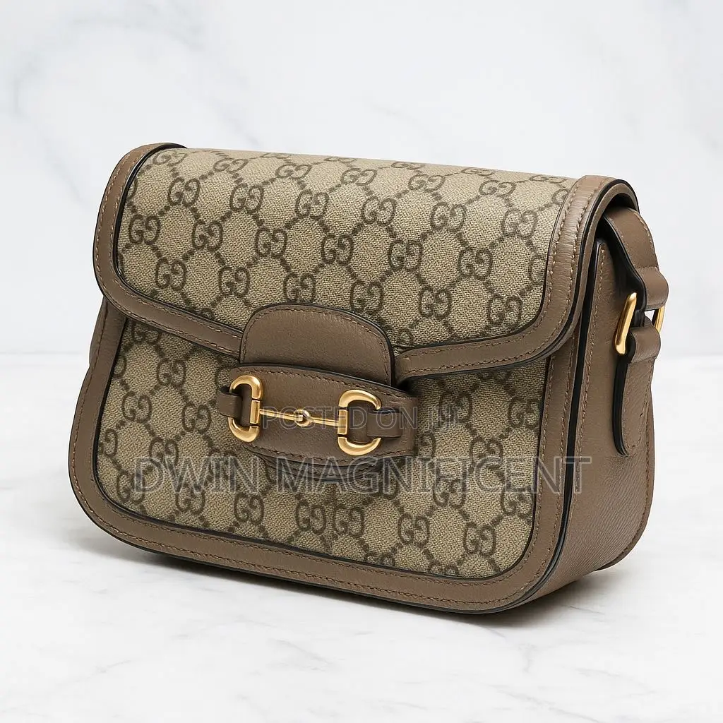Gucci 1955 Horsebit Shoulder Bag in Gg Supreme Canvas