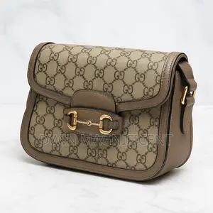 Gucci 1955 Horsebit Shoulder Bag in Gg Supreme Canvas