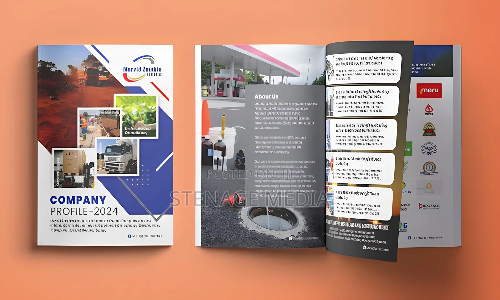 Company Profile Design Print | Stenage Media Ghana