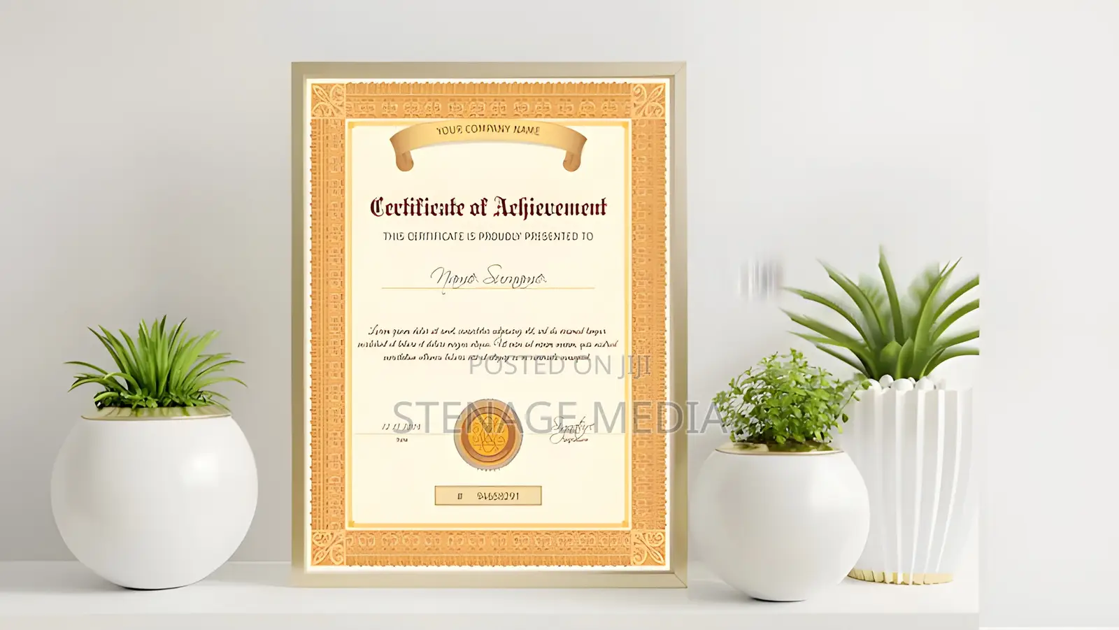 Custom Certificate Printing | Stenage Media