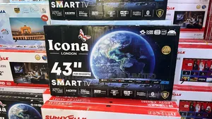Icona London 43" Smart Android Led Tv| Bluetooth| Uk Brand|Voice Contr