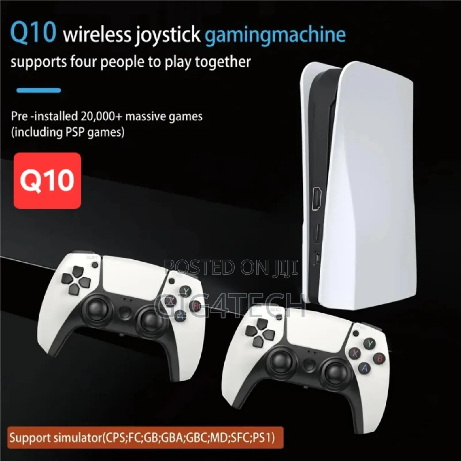 Q10 2.4g Wireless Hd Video Game Console 128g With 2 Gamepads For Psp