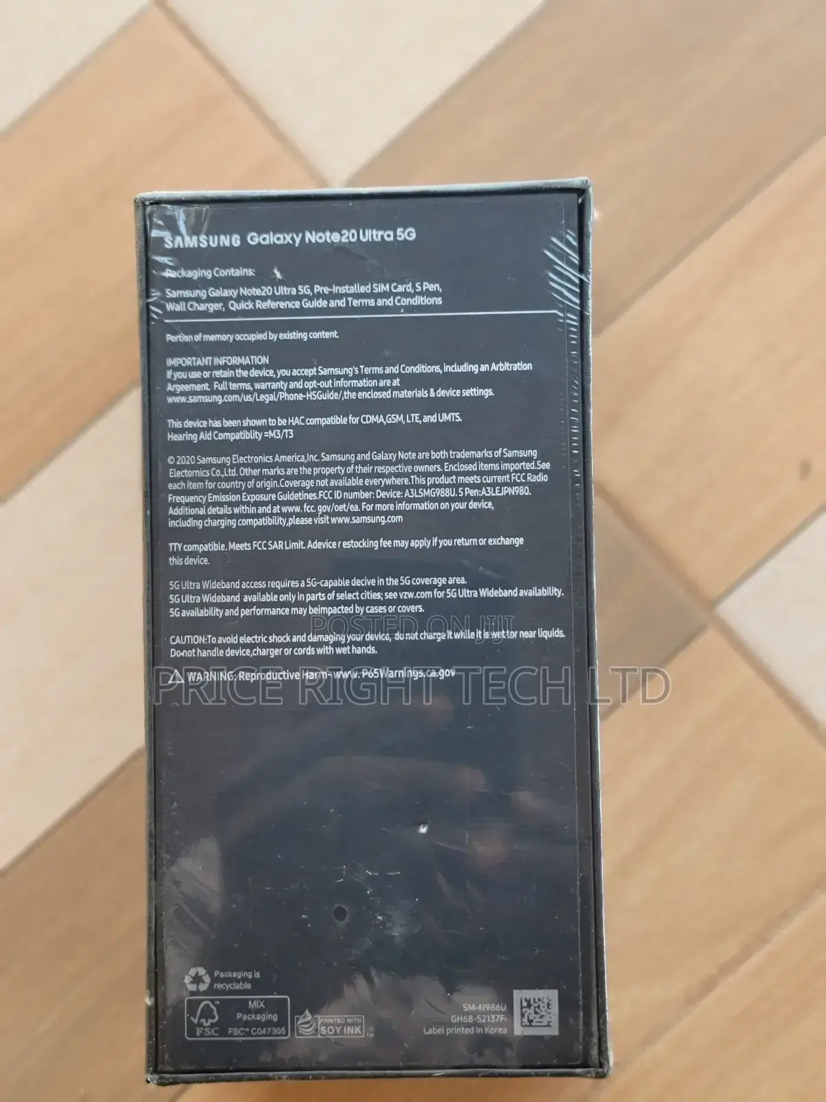 New Samsung Galaxy Note 20 Ultra 5G 128 GB Black