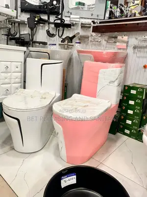 White and Pink Water Closet_combine Wc_soft Close Wc