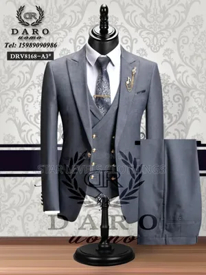 Quality Official 3-Pieces Men Suits in Gray Colour